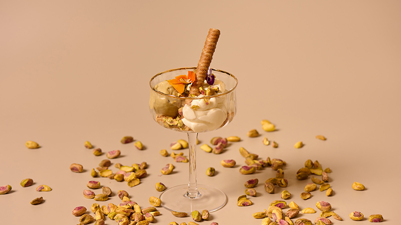 Pistachio Ice Cream with Pistachio Mascarpone